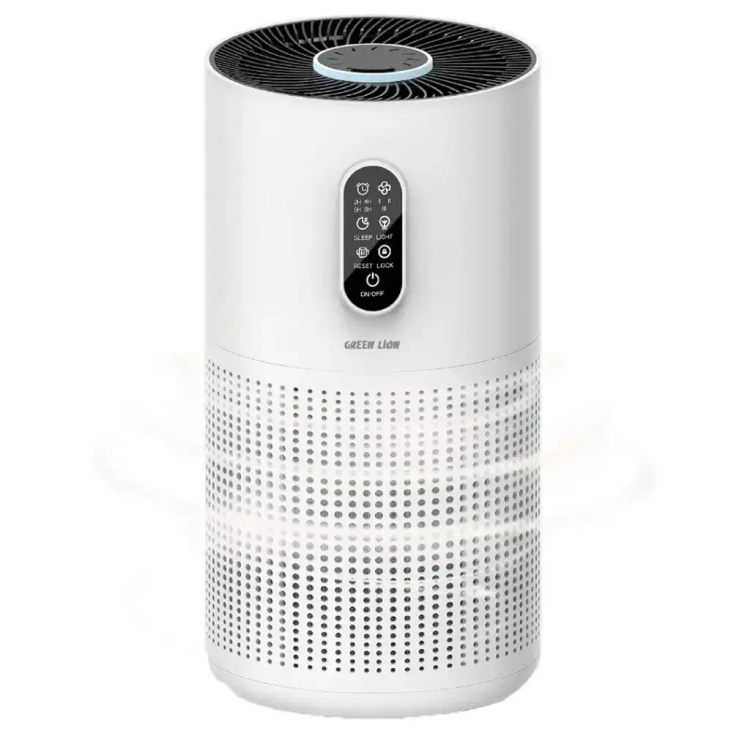 دستگاه تصفیه هوا گرین لاین مدل Compact Air Purifier با سیستم فیلتراسیون ۳ در ۱ - سفید