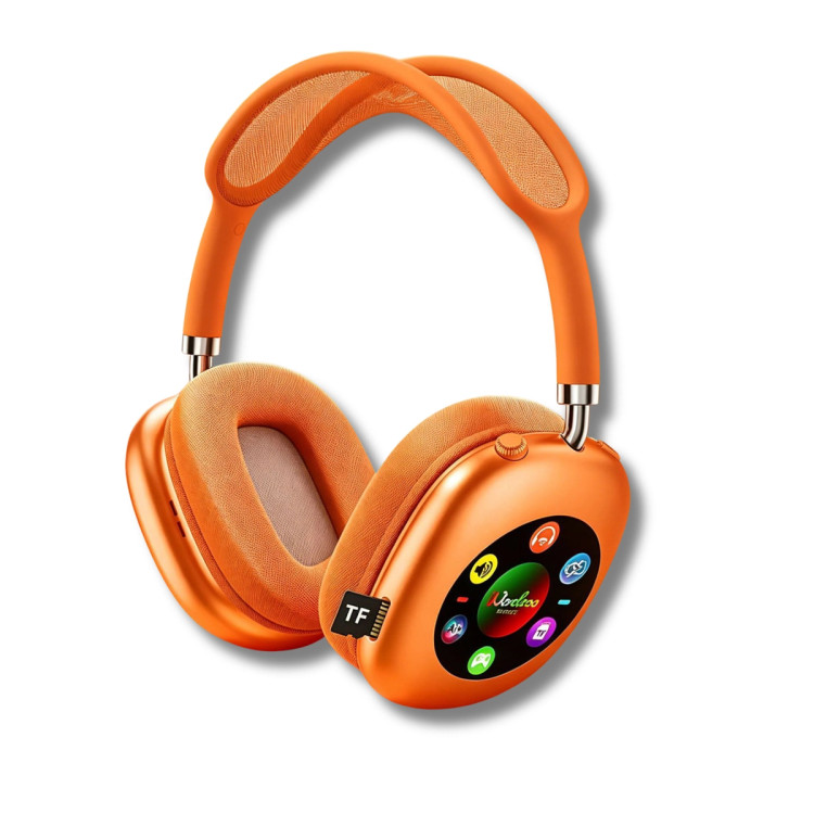 هدفون بلوتوثی هوشمند بیسیم مدل AKZ 619 با نمایشگر دیجیتال RGB و پشتیبانی از کارت حافظه