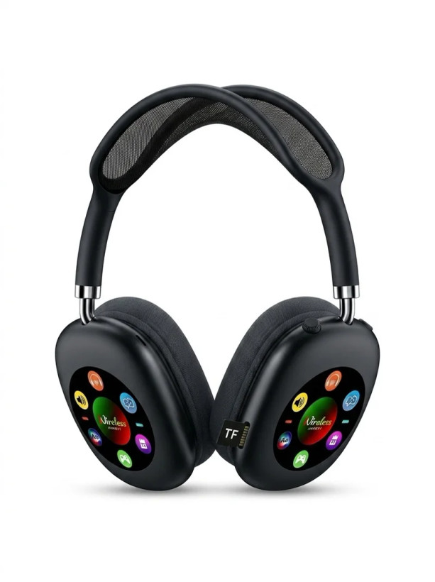 هدفون بلوتوثی هوشمند بیسیم مدل AKZ 619 با نمایشگر دیجیتال RGB و پشتیبانی از کارت حافظه