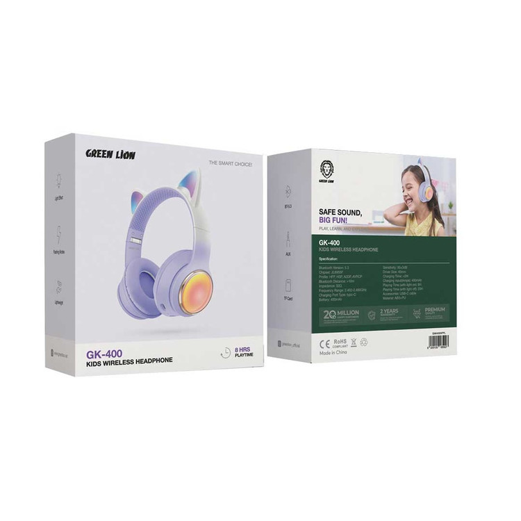 هدفون بیسیم کودکان گرین لاین مدل GK-400