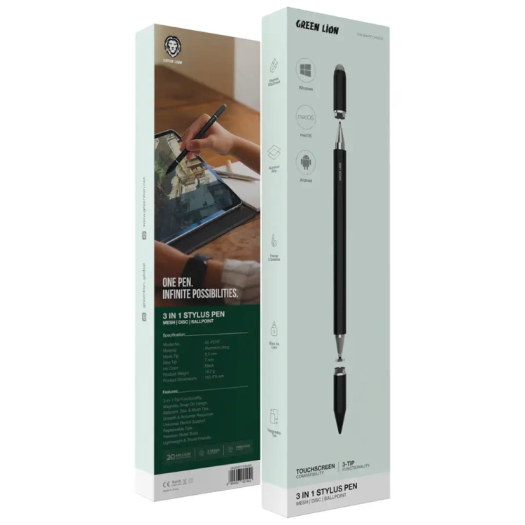 قلم لمسی گرین لاین مدل Stylus سه کاره