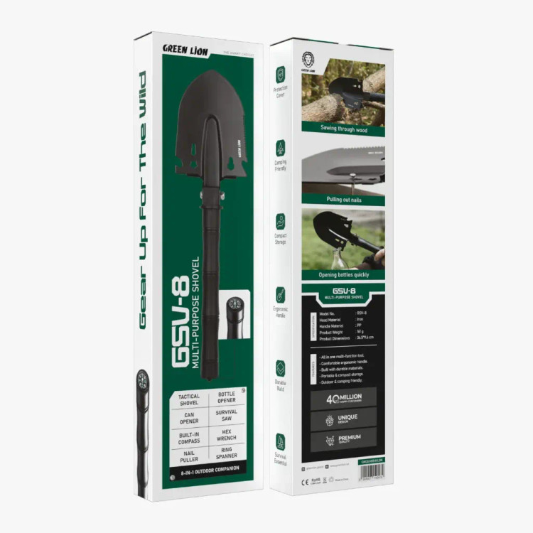 بیلچه چندمنظوره گرین لاین مدل GSV-8 - ابزار کاربردی برای کمپینگ و فضای باز