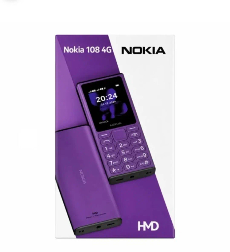 گوشی نوکیا 2025 108 ا Nokia 108 2025 (بدون گارانتی) - رجیستری دائم همراه با کد فعالسازی/ مشکی